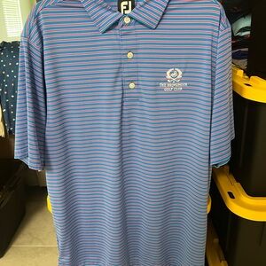 FootJoy Men's Blue Striped Golf Shirt
